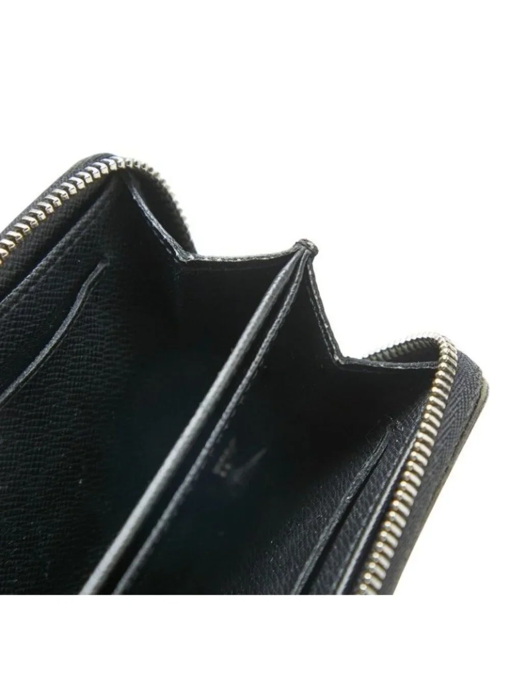 Louis Vuitton Damier Graphite Zippy Coin Purse Black Leather